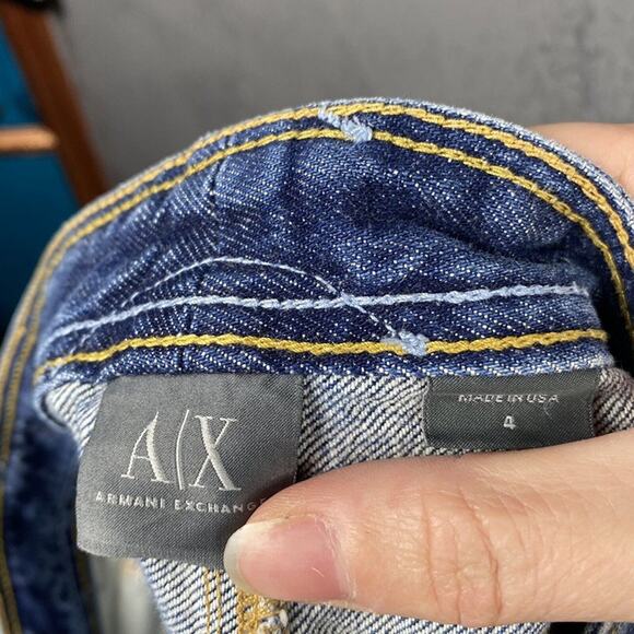 Armani Exchange medium wash denim mini skirt. size 4. - Picture 7 of 7